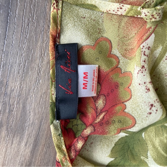 Green Floral Dress with Ruffle Accents - Picture 4 of 5